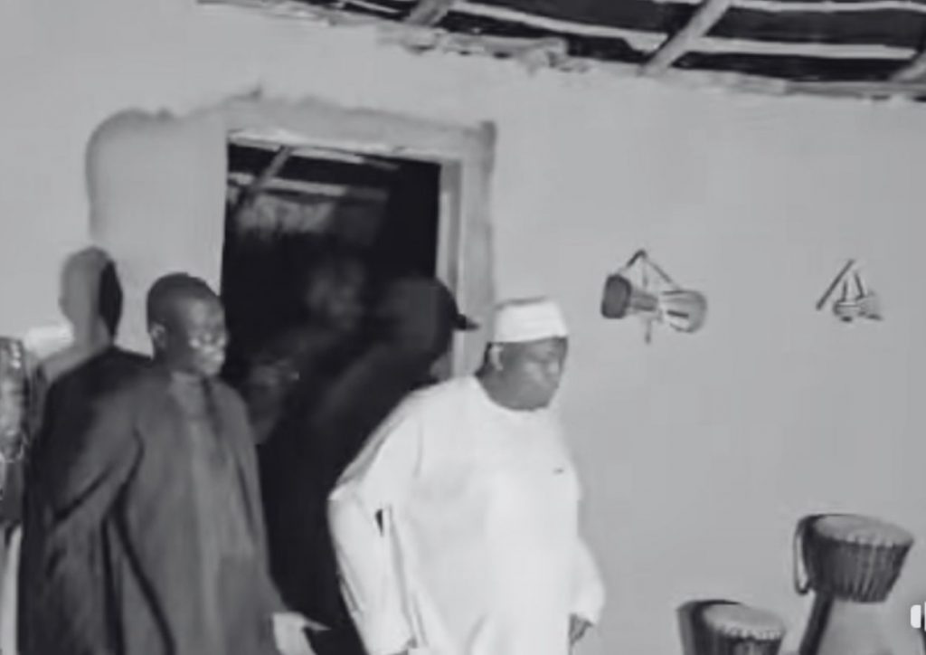 The president of the Gambia visits the Jufure Village Museum