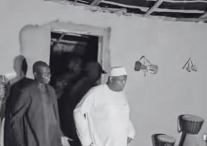 The president of the Gambia visits the Jufure Village Museum