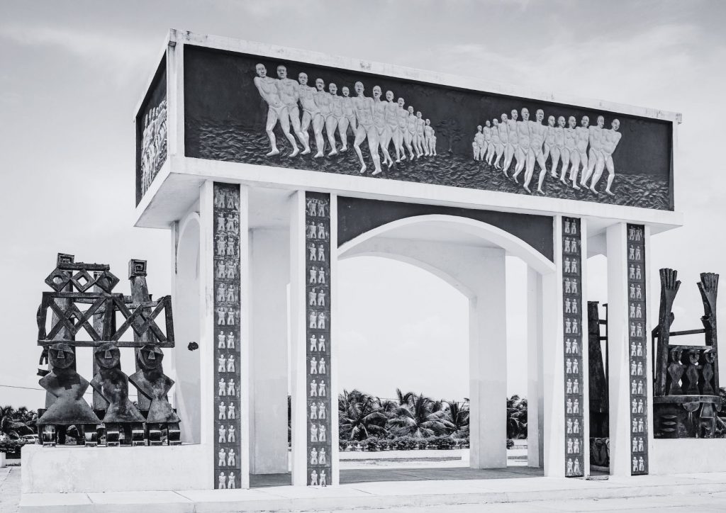 The Gate of No Return in Ouidah, Benin, commemorating the millions of enslaved Africans