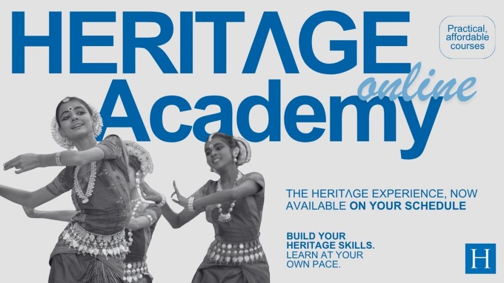 poster for HERITΛGE online academy